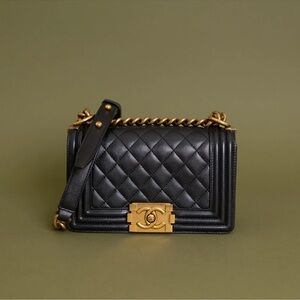 Chanel small boy bag, lambskin